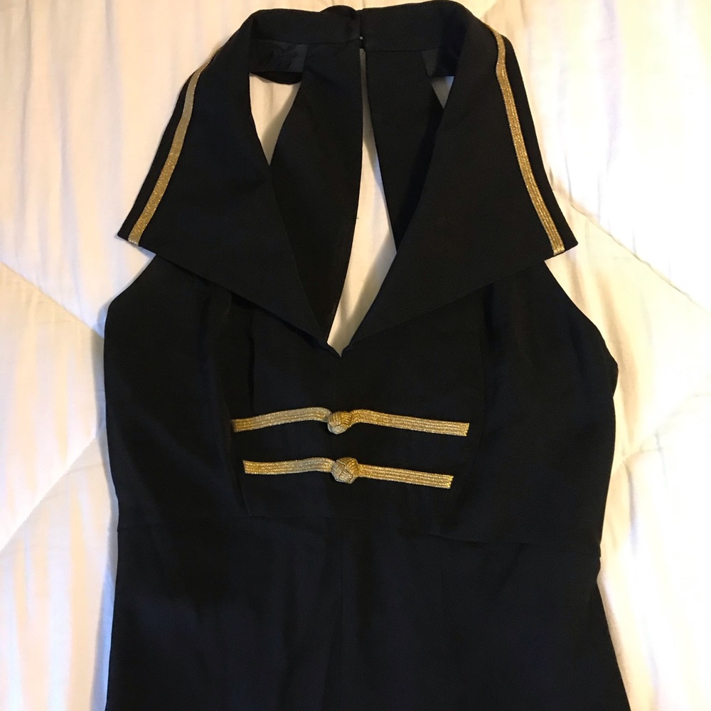 Black and gold jumpsuit size 6